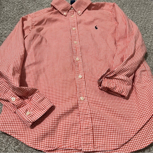 Polo by Ralph Lauren Gingham Button-Down Kids Shirt Size Large 14 / 16 - Picture 5 of 9